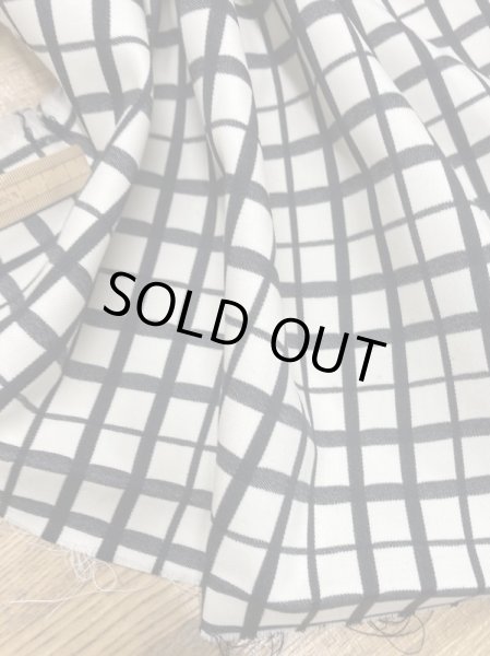 画像5: 生地：ポリ100％格子柄プリント（生成／黒） (5)