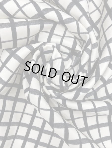 画像7: 生地：ポリ100％格子柄プリント（生成／黒） (7)