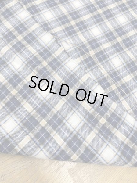 画像3: 生地:綿100%チェック織り・ネル起毛(紺) (3)