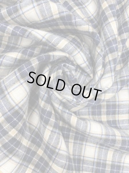 画像6: 生地:綿100%チェック織り・ネル起毛(紺) (6)