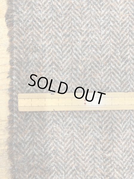 画像2: 生地:ネップ入りヘリンボーン織りウールポリエステル(茶系) (2)