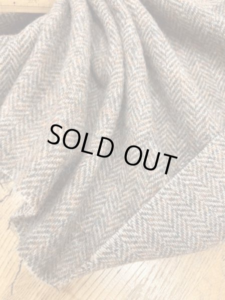 画像5: 生地:ネップ入りヘリンボーン織りウールポリエステル(茶系) (5)