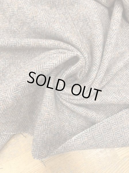 画像6: 生地:ネップ入りヘリンボーン織りウールポリエステル(茶系) (6)