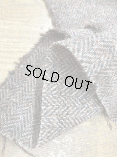 画像7: 生地:ネップ入りヘリンボーン織りウールポリエステル(茶系) (7)