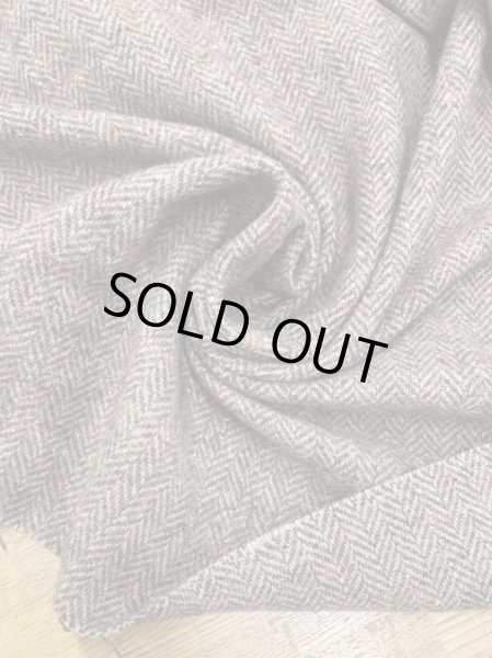 画像8: 生地:ネップ入りヘリンボーン織りウールポリエステル(茶系) (8)