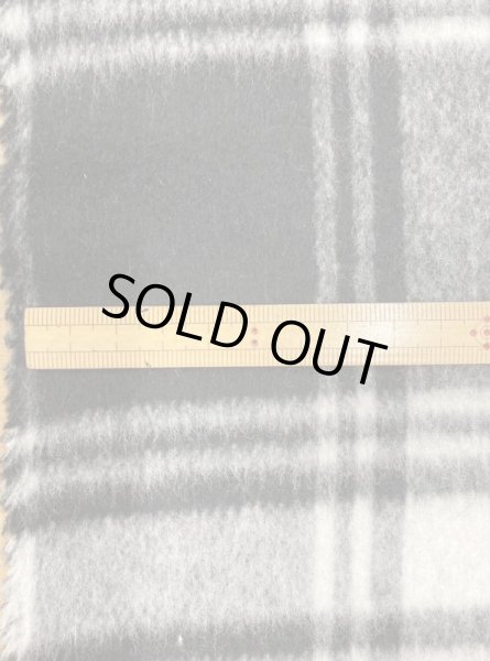 画像2: 生地:チェック無地ウール100%Wフェイス(黒/グレー) (2)