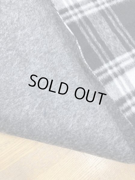 画像3: 生地:チェック無地ウール100%Wフェイス(黒/グレー) (3)