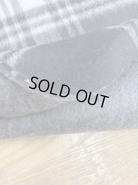 画像4: 生地:チェック無地ウール100%Wフェイス(黒/グレー) (4)