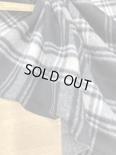 画像5: 生地:チェック無地ウール100%Wフェイス(黒/グレー) (5)