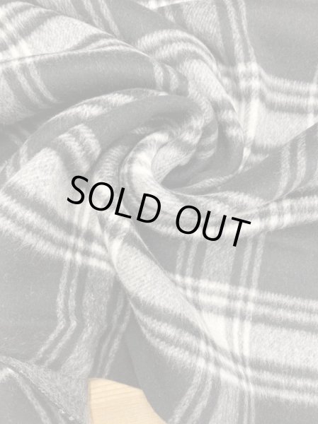 画像6: 生地:チェック無地ウール100%Wフェイス(黒/グレー) (6)