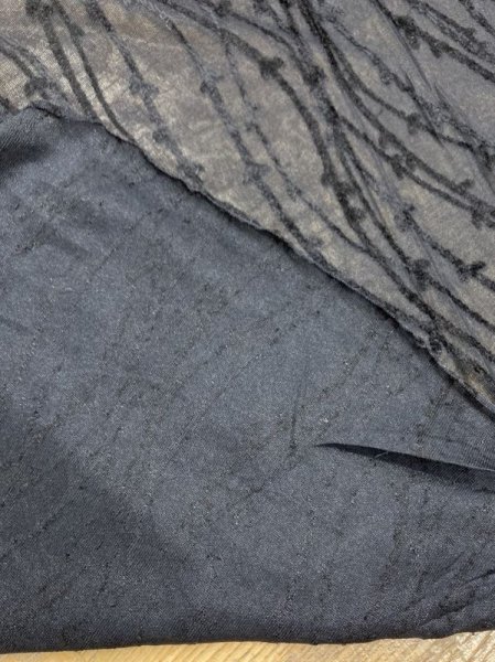 画像3: 生地:ポリ100%シアー素材フロッキー加工(黒) (3)