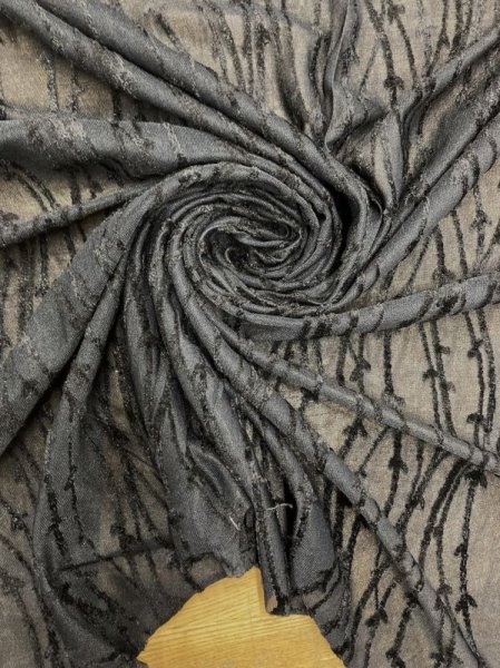 画像6: 生地:ポリ100%シアー素材フロッキー加工(黒) (6)