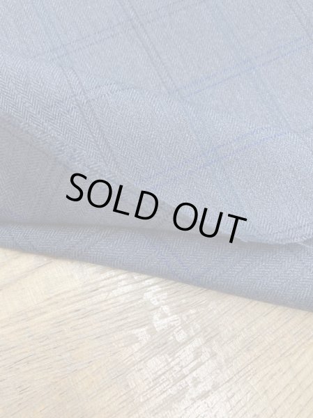 画像3: 生地:チェック織りウールポリエステル(濃グレー/グレー) (3)