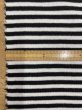 画像2: 生地：ウール綿ボーダー織りニット（黒／白） (2)