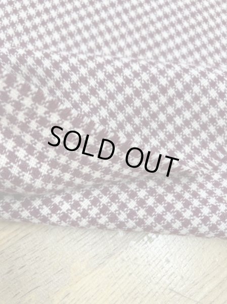 画像4: 生地:チェック柄ウールストレッチ(エンジ/ベージュ) (4)