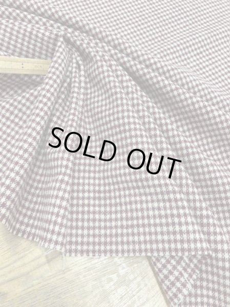 画像5: 生地:チェック柄ウールストレッチ(エンジ/ベージュ) (5)