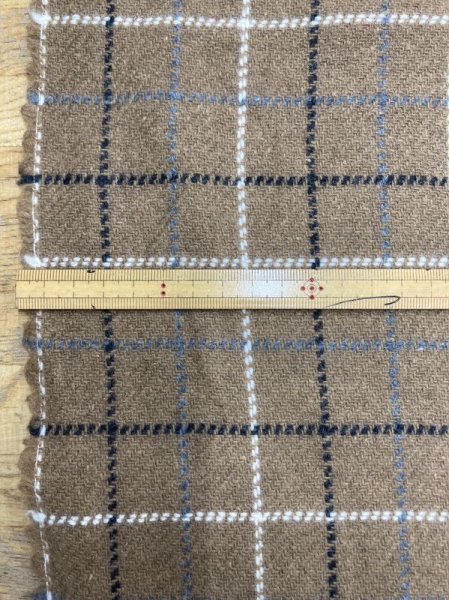 画像2: 生地:チェック柄ウールポリナイロン(茶/黒/白) (2)