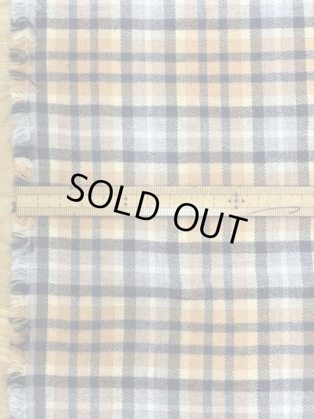 画像2: 生地:綿100%チェック織り・ネル起毛(オレンジ) (2)