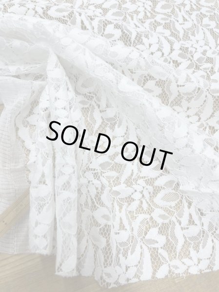 画像5: 生地:ポリ100%刺繍ケミカルレース生地(オフ白) (5)