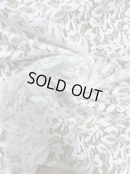 画像6: 生地:ポリ100%刺繍ケミカルレース生地(オフ白) (6)