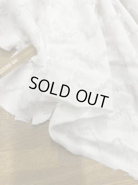 画像5: 生地：ポリエステルナミナミフリンジストライプ（オフ白） (5)