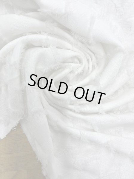 画像6: 生地：ポリエステルナミナミフリンジストライプ（オフ白） (6)