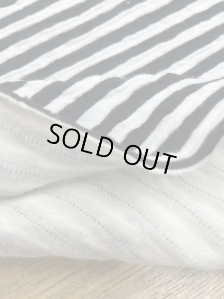 画像4: 生地：綿ポリエステルボーダー柄ニット（白／黒） (4)