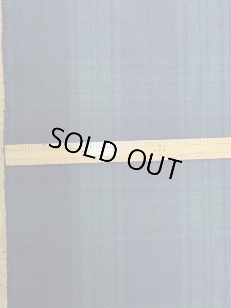 画像2: 生地:裏起毛タータンチェック柄肉厚ポリエステルストレッチ(緑/紺) (2)