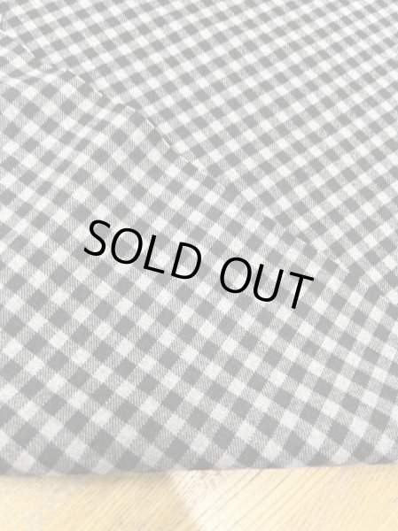 画像3: 生地:起毛ギンガムチェック柄ポリエステルストレッチ(グレー/黒) (3)