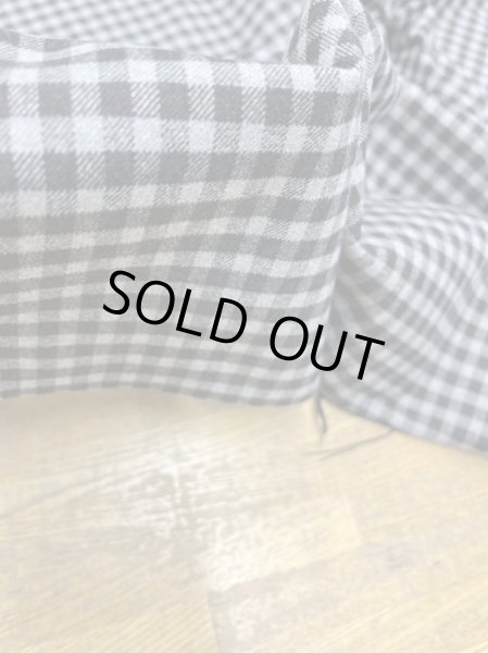 画像7: 生地:起毛ギンガムチェック柄ポリエステルストレッチ(グレー/黒) (7)