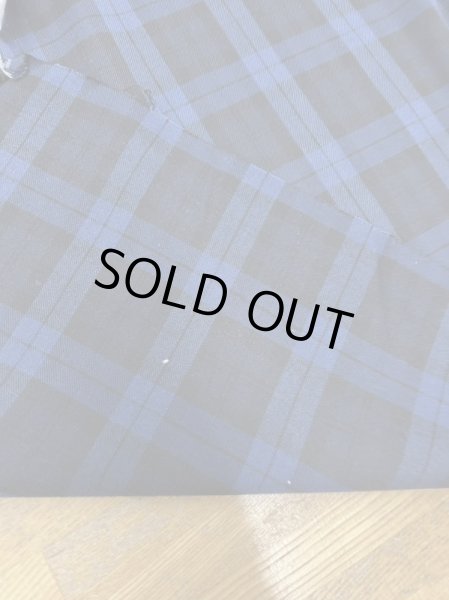 画像3: 生地:タータンチェック柄ポリエステルストレッチ(青/紺) (3)