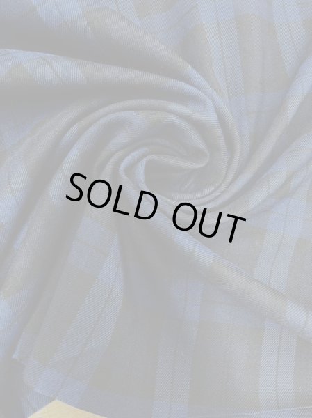 画像6: 生地:タータンチェック柄ポリエステルストレッチ(青/紺) (6)