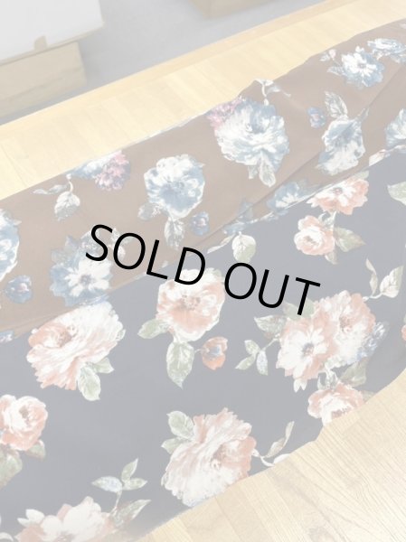 画像8: 生地:ポリエステル花柄プリント(紺/ピンク) (8)