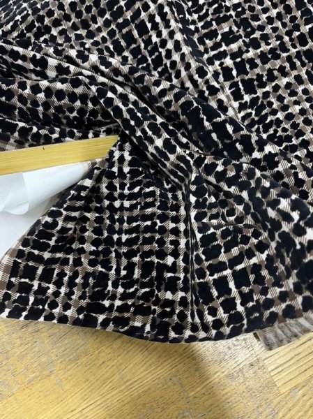 画像5: 生地:ギンガムチェック柄フロッキー加工(ベージュ/茶/黒) (5)