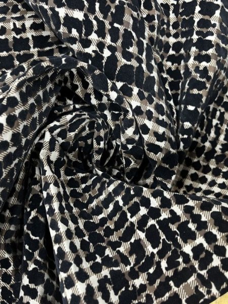 画像6: 生地:ギンガムチェック柄フロッキー加工(ベージュ/茶/黒) (6)