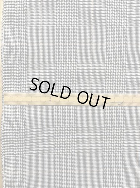 画像2: 生地:グレンチェック柄ポリエステル(グレー/黒)黄ライン (2)