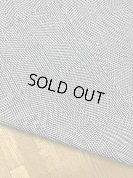 画像3: 生地:グレンチェック柄ポリエステル(グレー/黒)黄ライン (3)