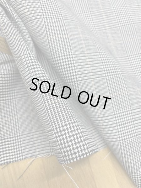 画像5: 生地:グレンチェック柄ポリエステル(グレー/黒)黄ライン (5)