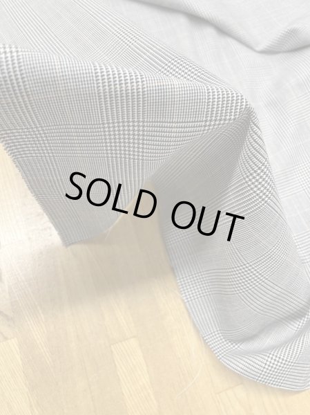 画像7: 生地:グレンチェック柄ポリエステル(グレー/黒)黄ライン (7)