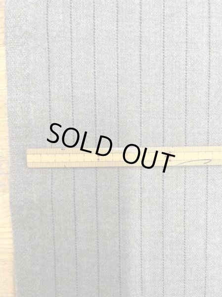 画像2: 生地:ウールポリエステルストライプ柄(ナチュラル/黒) (2)