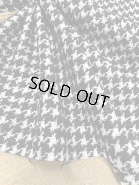 画像5: 生地:ウール100%千鳥格子コート地(黒/白) (5)