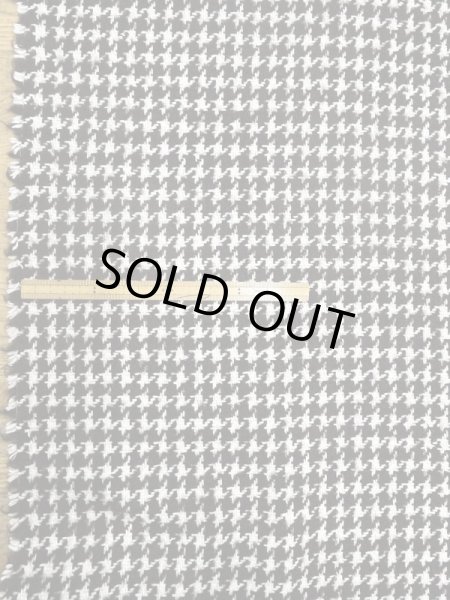 画像2: 生地:ウール100%千鳥格子コート地(茶/白) (2)