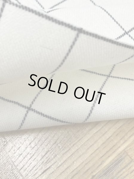 画像4: 生地:ウールナイロンポリウレタン 格子柄(白/黒) (4)