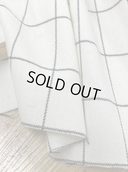 画像5: 生地:ウールナイロンポリウレタン 格子柄(白/黒) (5)