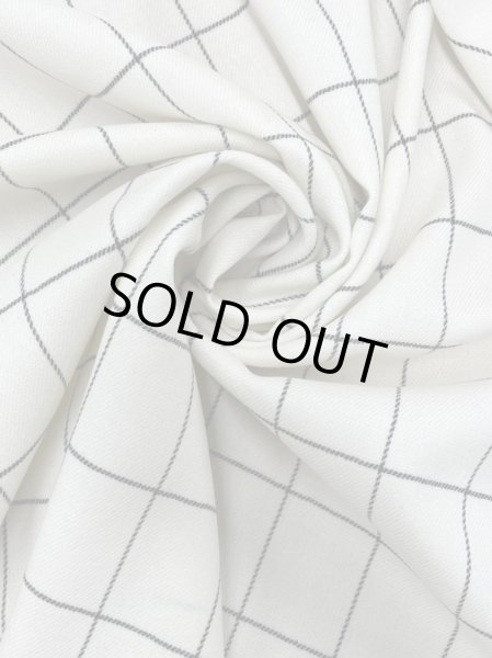 画像6: 生地:ウールナイロンポリウレタン 格子柄(白/黒) (6)