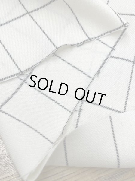画像7: 生地:ウールナイロンポリウレタン 格子柄(白/黒) (7)