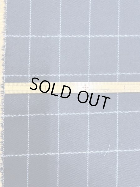 画像2: 生地:ウールナイロンポリウレタン 格子柄(紺/グレー) (2)