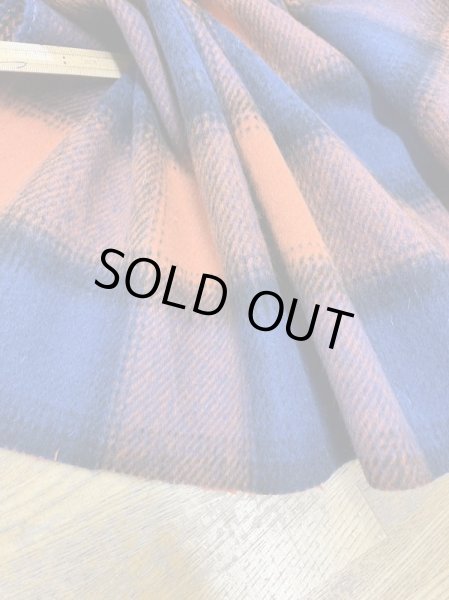 画像5: 生地:チェック柄ウールシャギーコート地(オレンジ/青) (5)