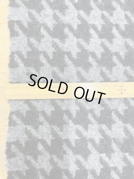 画像2: 生地:千鳥格子柄ウールシャギー(グレー/黒) (2)