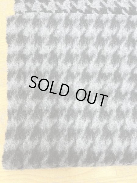 画像5: 生地:千鳥格子柄ウールシャギー(グレー/黒) (5)